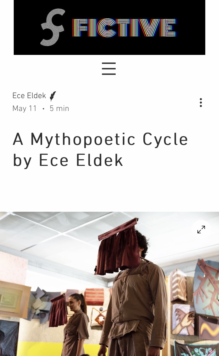 Fictive Mag article page A Mythopoetic Cycle by Ece Eldek